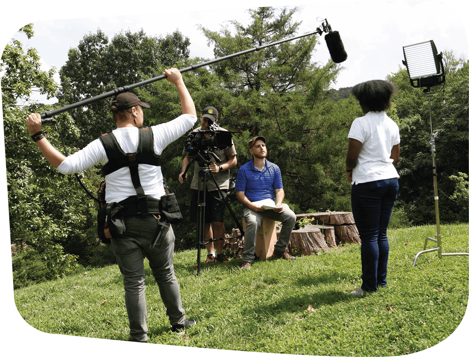 Students filming